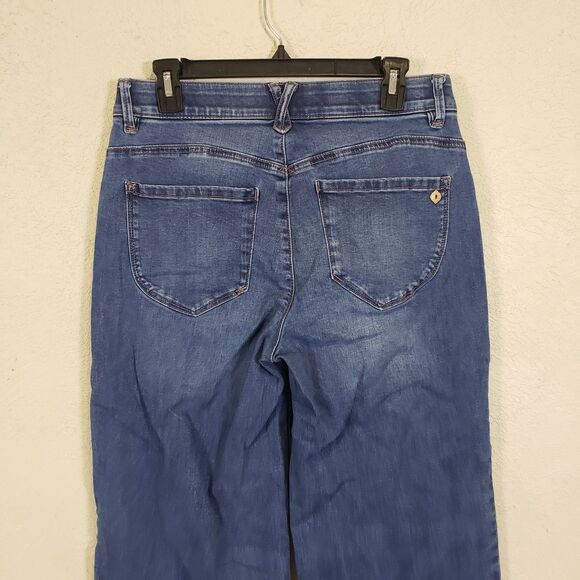 Democracy AbSolution Skyrise Wide Leg Jeans Blue Mid Rise Women’s Size 8 - Picture 7 of 11